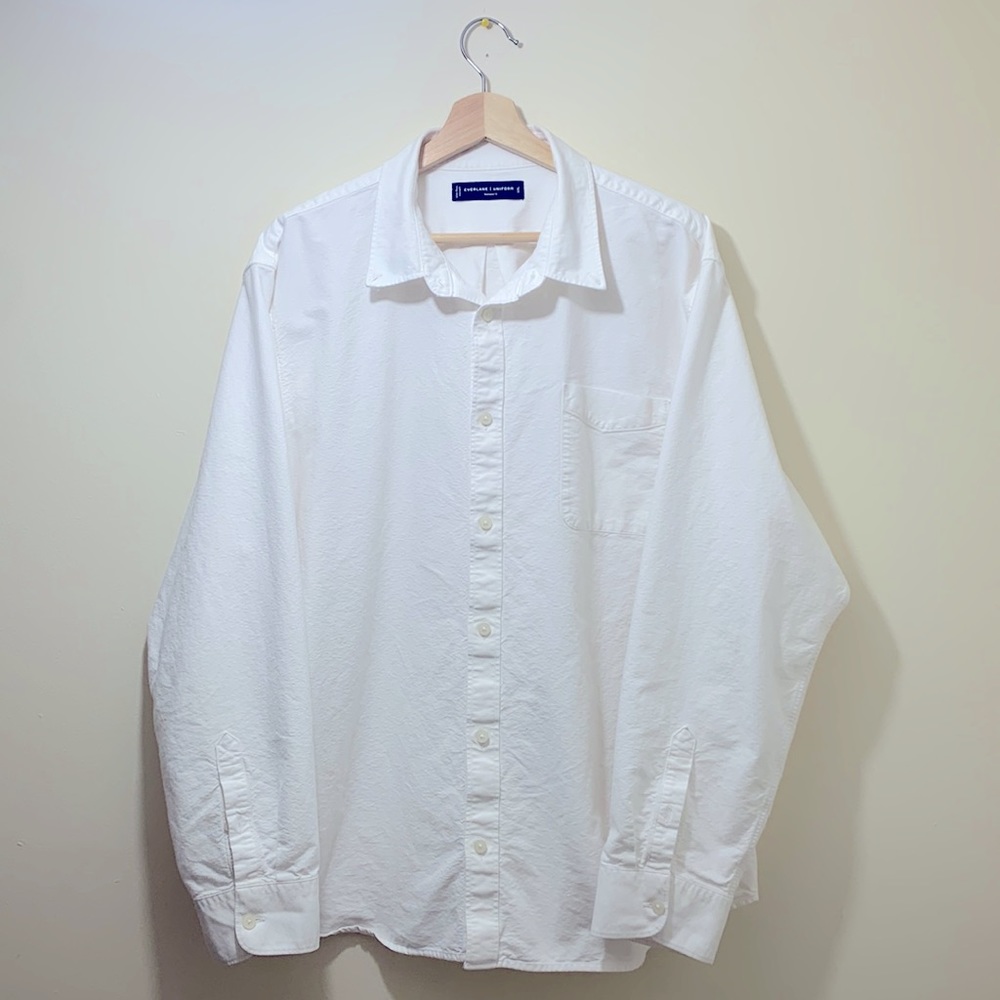 Everlane Uniform White Oxford Cloth Button Down XXL Japanese Cotton Fabric